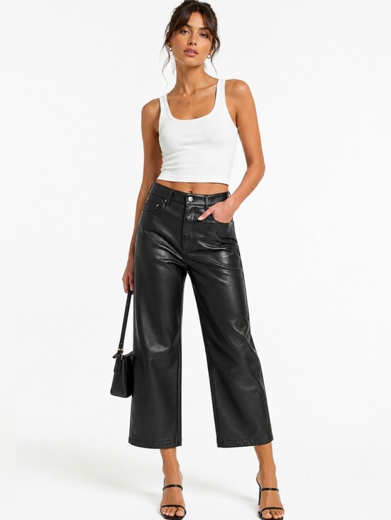 Wilfred Pants - Wilfred Melina Cropped Faux Leather Pants 6